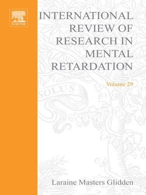 cover image of International Review of Research in Mental Retardation